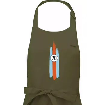 Kuchyňská zástěra Vintage Race 70 - Pánská zástěra na vaření - Univerzální velikost ( Khaki )