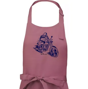 Kuchyňská zástěra Motorkář blesk - Dámská zástěra na vaření - Univerzální velikost ( Starorůžová )