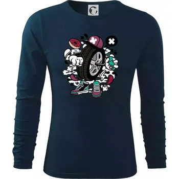 Pánská móda Gumák - Triko s dlouhým rukávem FIT-T long sleeve - S ( Námořní modrá (velmi tmavá - téměř černá) )