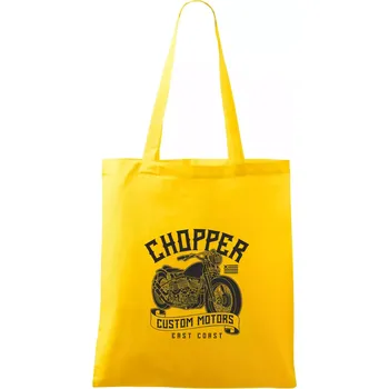 Nákupní taška Chopper custom motors - Taška bavlněná - 42 x 38 cm ( Žlutá )