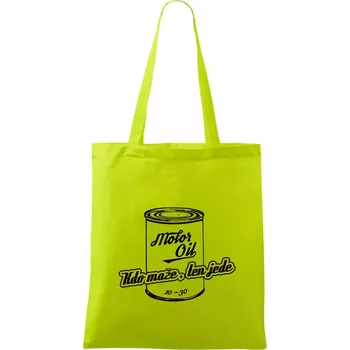 Motor Oil - kdo maže - Taška bavlněná - 42 x 38 cm ( Limetková )