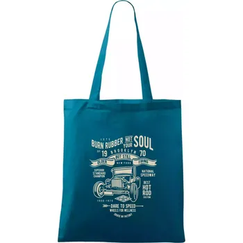 Burn Rubber - Taška bavlněná - 42 x 38 cm ( Petrolejová )