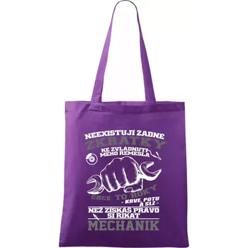 Nákupní taška Mechanik zkratky - Taška bavlněná - 42 x 38 cm ( Fialová )