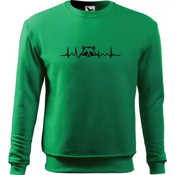 Mýval EKG - Mikina Essential dětská - 158 cm/12 let ( Středně zelená )