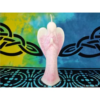 Svíčka Anděl Radim růžový