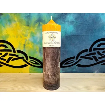 Svíčka 21 x 6 - 2.Čakra - Hloubkovka