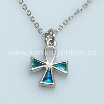 Přívěsek Přívěsek, Paua mušle, nilský křížek (Ankh)