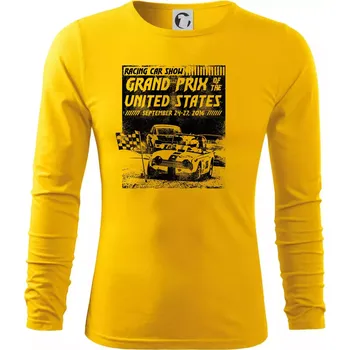 Pánské oblečení Grand Prix Of The United States - Triko s dlouhým rukávem FIT-T long sleeve - S ( Žlutá )