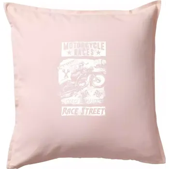 Polštář Motorcycle Races - Polštář 50x50 - 50x50 - Včetně výplně ( Světle růžová )