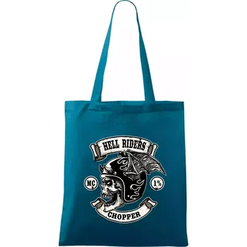 Hell Riders Chopper - Taška bavlněná - 42 x 38 cm ( Petrolejová )