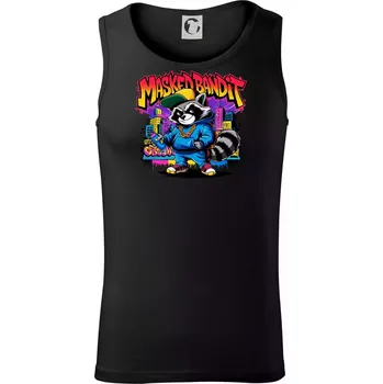 Mýval - masked bandit grafitti - Tílko pánské Core - L ( Černá )