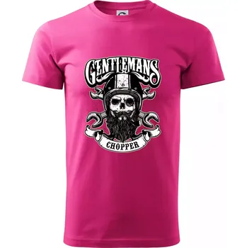 Pánská móda Gentlemans Chopper - Klasické pánské triko vyšší gramáže - L ( Purpurová )