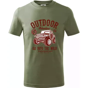 Chlapecké tričko Outdoor Adventure 2 - Tričko dětské bavlněné - 158 cm/12 let ( Khaki )