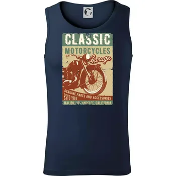 Moto garage malibu - Tílko pánské Core - L ( Námořní modrá (velmi tmavá - téměř černá) )