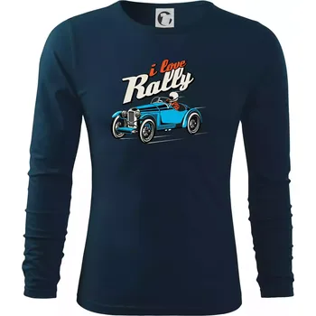Pánské oblečení I Love Rally - Triko s dlouhým rukávem FIT-T long sleeve - S ( Námořní modrá (velmi tmavá - téměř černá) )