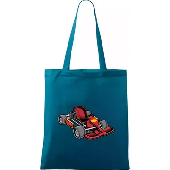 Motokára červená - Taška bavlněná - 42 x 38 cm ( Petrolejová )