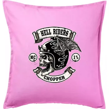Polštář Hell Riders Chopper - Polštář 50x50 - 50x50 - Pouze potah ( Růžová )