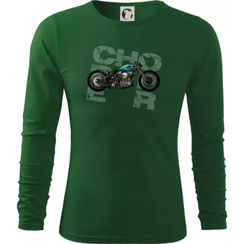 Pánské oblečení Chopper 001 - Triko s dlouhým rukávem FIT-T long sleeve - M ( Lahvově zelená )