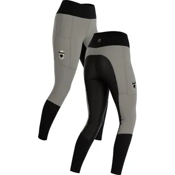 Jezdecké kalhoty Dámské jezdecké legíny LITEX šedé Barva: světle šedá, Velikost: M
