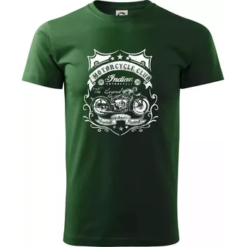 Indian Motorycle Club - Triko extra velké (5-8XL) - 8XL ( Lahvově zelená )