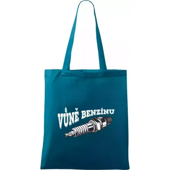 Nákupní taška Vůně benzínu - Taška bavlněná - 42 x 38 cm ( Petrolejová )