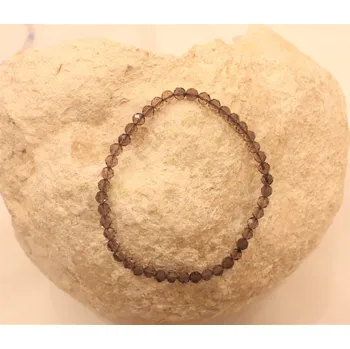 Náramek Náramek - Záhněda fazetovaná 4 mm