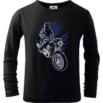 Chlapecké tričko Night Rider - Triko dětské Long Sleeve - 122 cm/6 let ( Černá )