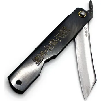 Kuchyňský nůž Japonský zavírací nůž Higonokami z SK oceli Warikomi - 90 mm, černý