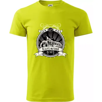 Nejlepší motorkář na světě - Klasické pánské triko vyšší gramáže - M ( Limetková )