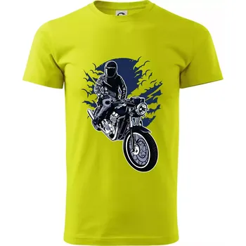 Pánské tričko Night Rider - Klasické pánské triko vyšší gramáže - XL ( Limetková )