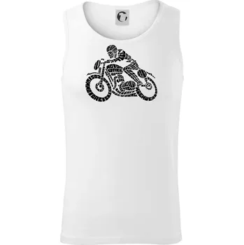 Motorkář nápisy - Tílko pánské Core - XL ( Bílá )