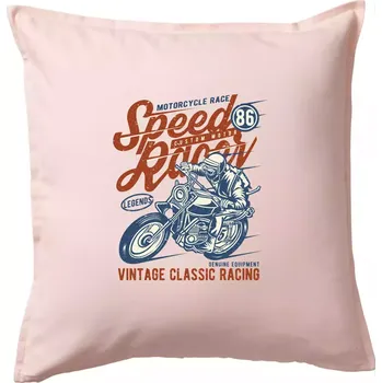 Polštář Speed Racer 2 - Polštář 50x50 - 50x50 - Pouze potah ( Světle růžová )