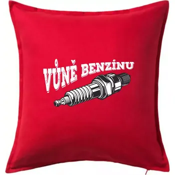 Polštář Vůně benzínu - Polštář 50x50 - 50x50 - Pouze potah ( Červená )