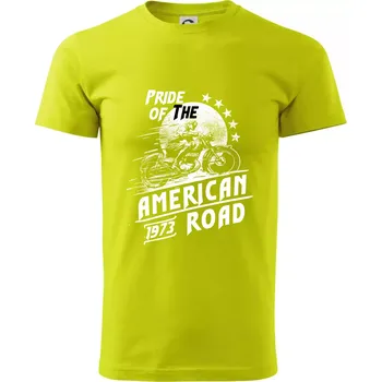 Pánská móda American Pride - Klasické pánské triko vyšší gramáže - M ( Limetková )