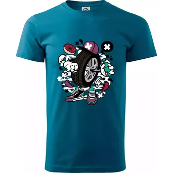 Gumák - Klasické pánské triko vyšší gramáže - S ( Petrolejová )