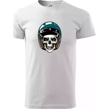 Moto helma modrá - Triko extra velké (5-8XL) - 7XL ( Bílá )