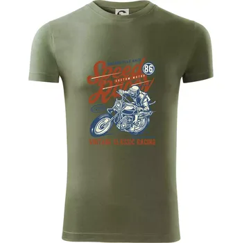Pánské tričko Speed Racer 2 - Viper FIT - Pánské zůžené tričko - L ( Khaki )