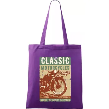 Moto garage malibu - Taška bavlněná - 42 x 38 cm ( Fialová )