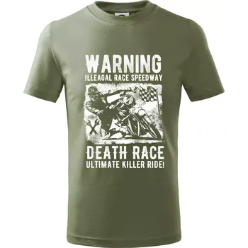 Illegal Race Speedway - Tričko dětské bavlněné - 146 cm/10 let ( Khaki )