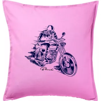 Polštář Motorkář blesk - Polštář 50x50 - 50x50 - Pouze potah ( Růžová )