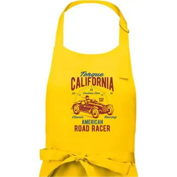 Kuchyňská zástěra Torque California - Dámská zástěra na vaření - Univerzální velikost ( Žlutá )