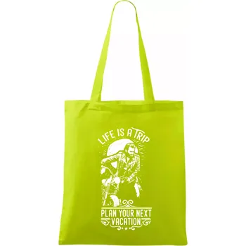 Life Is a Trip - Taška bavlněná - 42 x 38 cm ( Limetková )