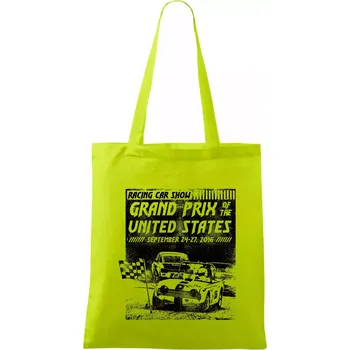 Grand Prix Of The United States - Taška bavlněná - 42 x 38 cm ( Limetková )