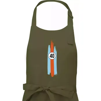 Kuchyňská zástěra Vintage Race 40 - Pánská zástěra na vaření - Univerzální velikost ( Khaki )
