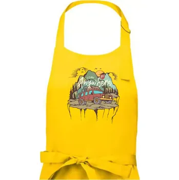 Kuchyňská zástěra Adventure car - Dámská zástěra na vaření - Univerzální velikost ( Žlutá )