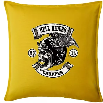Polštář Hell Riders Chopper - Polštář 50x50 - 50x50 - Pouze potah ( Žlutá )