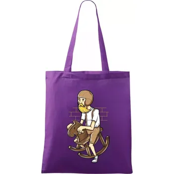 Starý jezdec - Taška bavlněná - 42 x 38 cm ( Fialová )