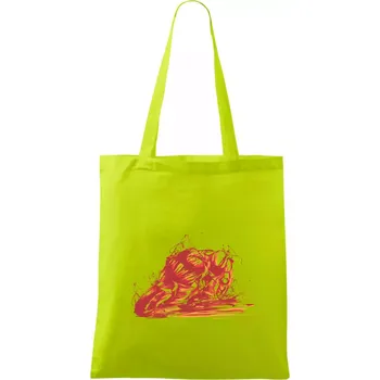 Silniční moto splash - Taška bavlněná - 42 x 38 cm ( Limetková )