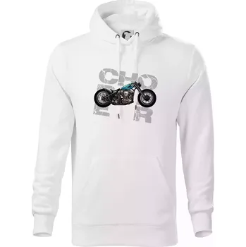 Pánská mikina Chopper 001 - Mikina pánská Cape s kapucí - 5XL ( Bílá )