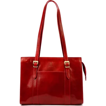 Kabelka Kožená kabelka přes rameno Florence 54 červená